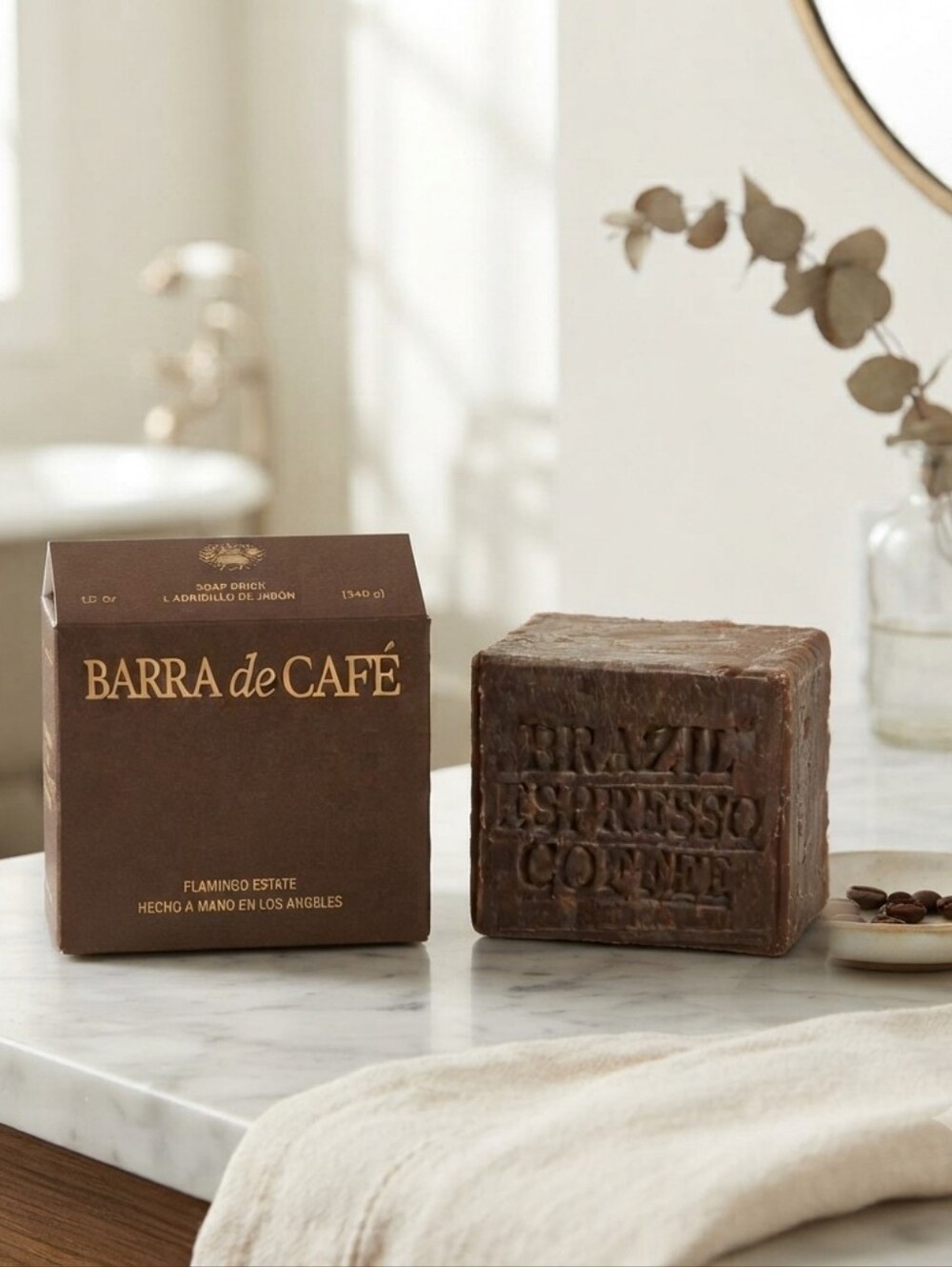 Barra de Café | Artisan Brazilian Espresso Soap Brick | Flamingo Estate | NWB